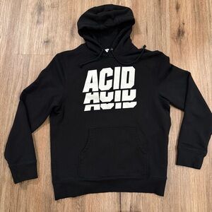 Tim Coppens Acid Hoodie Black White Men’s L Heavy Cotton In My Heart Grunge